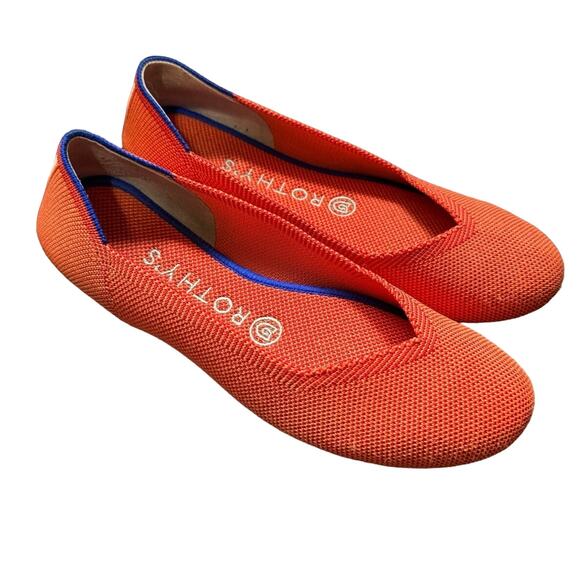 Rothy's The Flat in Persimmon Retired Color Ballet Round Toe Size 6.5 - Picture 3 of 10
